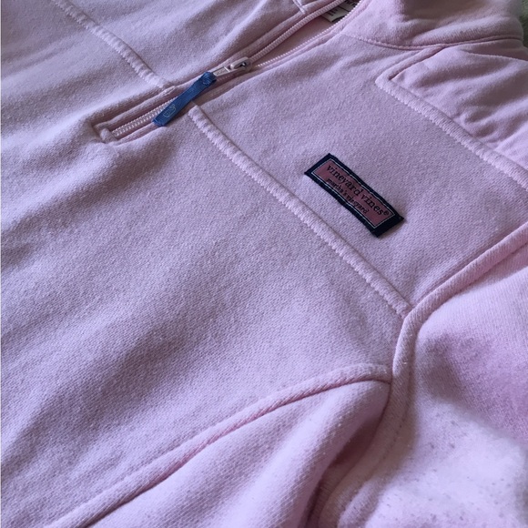 VINEYARD VINES Woman’s Pink Quarter Zip Sweatshirt - Picture 3 of 7